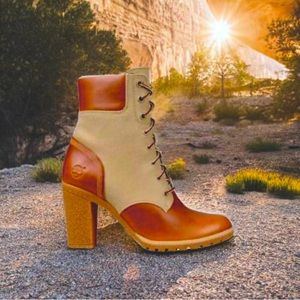 Timberland Glancy 6in Boot tan/Med Brown size 9 Women Rare Color